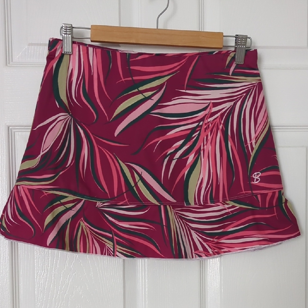 Tropical Pink Leaf Skirt